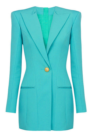 Lake Blue Peak jakkeslag lange ermer En knapp Kvinner Blazer